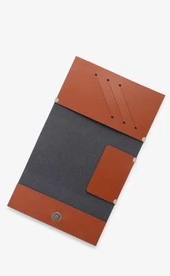 Hemincuff Origami Recycled Vegan Leather Passport Holder | Cognac
