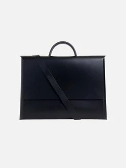 Hemincuff Bags Origami Recycled Vegan Leather Portfolio Bag | Black