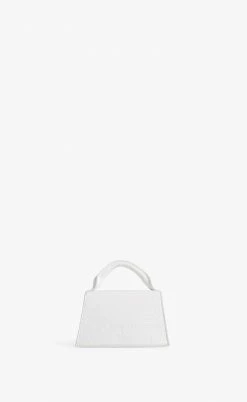 Hemincuff Bestsellers Stef Recycled Vegan Leather Mini Handbag | White Croc