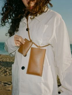 HOZEN Shoulder Bags Vegan Leather Card Holder | Camel