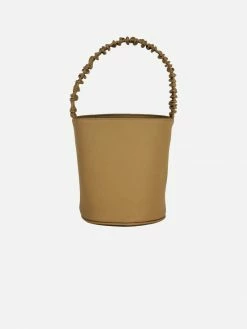 Bags IB X HOZEN Scrunchie Vegan Leather Bucket Bag | Toffee