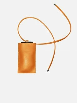 HOZEN Vegan Leather IPhone Sleeve With Card Slot | Camel Shoulder Bags