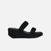 Shoes IB X HOZEN Phorna Scrunchie Vegan Leather Flatform Sandals | Black