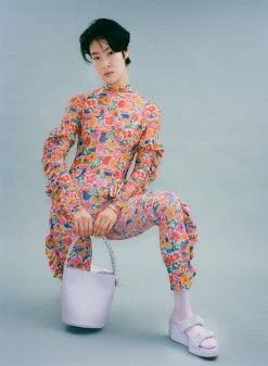 IB X HOZEN Phorna Scrunchie Vegan Leather Flatform Sandals | Lilac