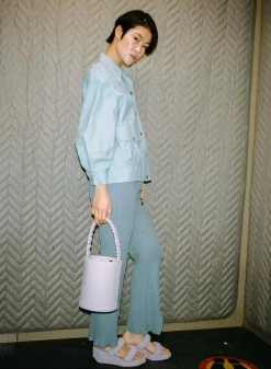 IB X HOZEN Phorna Scrunchie Vegan Leather Flatform Sandals | Lilac