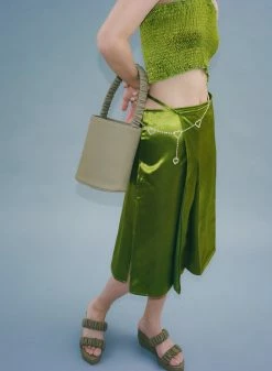 IB X HOZEN Phorna Scrunchie Vegan Leather Flatform Sandals | Toffee