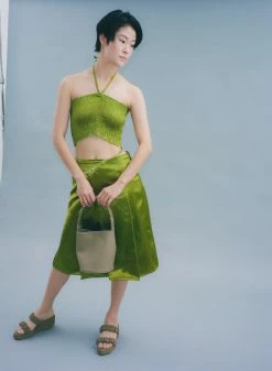 IB X HOZEN Phorna Scrunchie Vegan Leather Flatform Sandals | Toffee