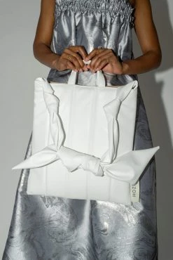 HOZEN Bags Quilted Desserto® Cactus Leather Vegan Market Tote | Swan