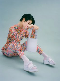 IB X HOZEN Scrunchie Vegan Leather Bucket Bag | Lilac Bags