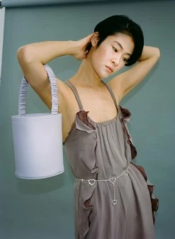 IB X HOZEN Scrunchie Vegan Leather Bucket Bag | Lilac Bags