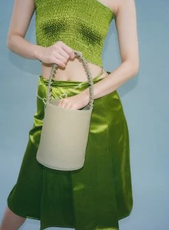 Bags IB X HOZEN Scrunchie Vegan Leather Bucket Bag | Toffee