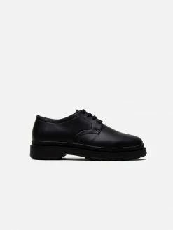 Humans Are Vain Bobby Sustainable Vegan Leather Derby | Black Shoes
