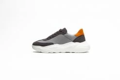 Humans Are Vain Evolve Sustainable Vegan Leather & Mesh Trainer | Grey