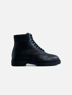 Humans Are Vain Shoes Revenge Sustainable Vegan Leather Ankle Boot | Black