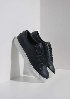 Humans Are Vain Tide V2 Sustainable Vegan Leather Trainer | Black