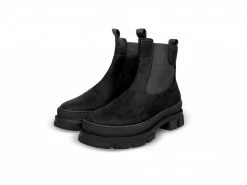 Humans Are Vain Vallby Vegan Velour Suede Chelsea Boot | Black Shoes