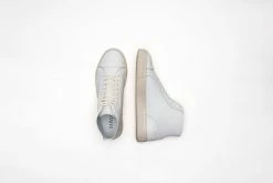 Humans Are Vain Shoes Visby V2 Sustainable Vegan Leather High Top Trainer | White