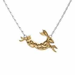 JULIA THOMPSON JEWELLERY Fairtrade Yellow Gold Hare Necklace | 9ct