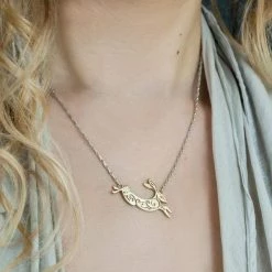 JULIA THOMPSON JEWELLERY Fairtrade Yellow Gold Hare Necklace | 9ct