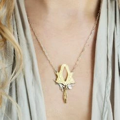 JULIA THOMPSON JEWELLERY Fairtrade Yellow Gold Magpie Herkimer Necklace | 18ct 9 JULIA THOMPSON JEWELLERY Fairtrade Yellow Gold Magpie Herkimer Necklace | 18ct