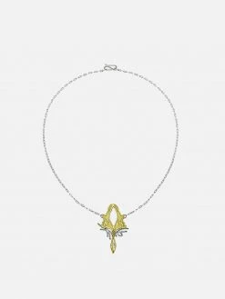JULIA THOMPSON JEWELLERY Fairtrade Yellow Gold Magpie Herkimer Necklace | 18ct