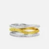 JULIA THOMPSON JEWELLERY Recycled 925 Silver & Fairtrade Gold Triple Nest Ring | 18ct & Silver