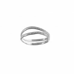 JULIA THOMPSON JEWELLERY Recycled 925 Sterling Silver / Fairtrade Gold Double Nest Rings | 18ct Or Silver Accessories