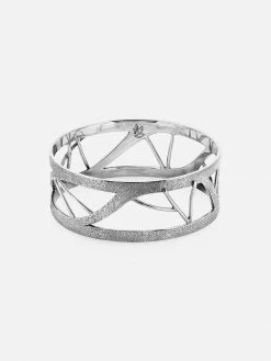 JULIA THOMPSON JEWELLERY Impact Recycled 925 Sterling Silver Bangle | Silver Accessories