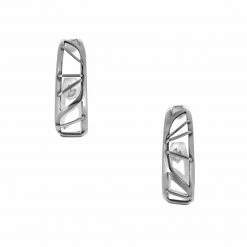 JULIA THOMPSON JEWELLERY Accessories Impact Recycled 925 Sterling Silver Hoop Earrings | Silver