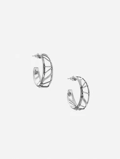 JULIA THOMPSON JEWELLERY Accessories Impact Recycled 925 Sterling Silver Hoop Earrings | Silver