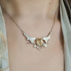 JULIA THOMPSON JEWELLERY Recycled 925 Sterling Silver Magpie Citrine Necklace | Silver Accessories