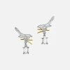 JULIA THOMPSON JEWELLERY Recycled 925 Sterling Silver Magpie Quartz Drop Earrings | Silver Accessories