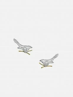 JULIA THOMPSON JEWELLERY Accessories Recycled 925 Sterling Silver Magpie Studs | Silver