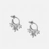 JULIA THOMPSON JEWELLERY Recycled 925 Sterling Silver Moon & Star Hoops | Silver