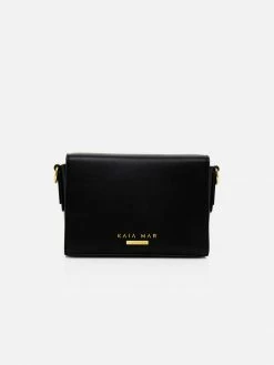 Kaia Mar Kaia Desserto Cactus Leather Vegan Crossbody Bag | Black
