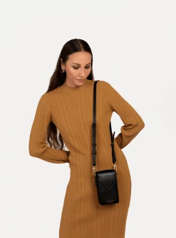 Kaia Mar Kaia Desserto Cactus Leather Phone Bag | Black Bags