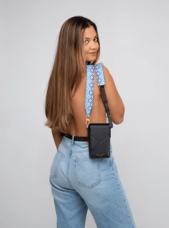 Kaia Mar Magji Vegan Leather Crossbody Strap | Blue Crossbody Bags