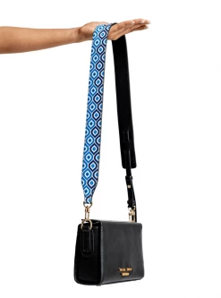 Kaia Mar Magji Vegan Leather Crossbody Strap | Blue Crossbody Bags