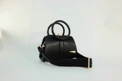 Kaila Katherine Bloomsbury Cactus Leather Vegan Bag | Black Bags