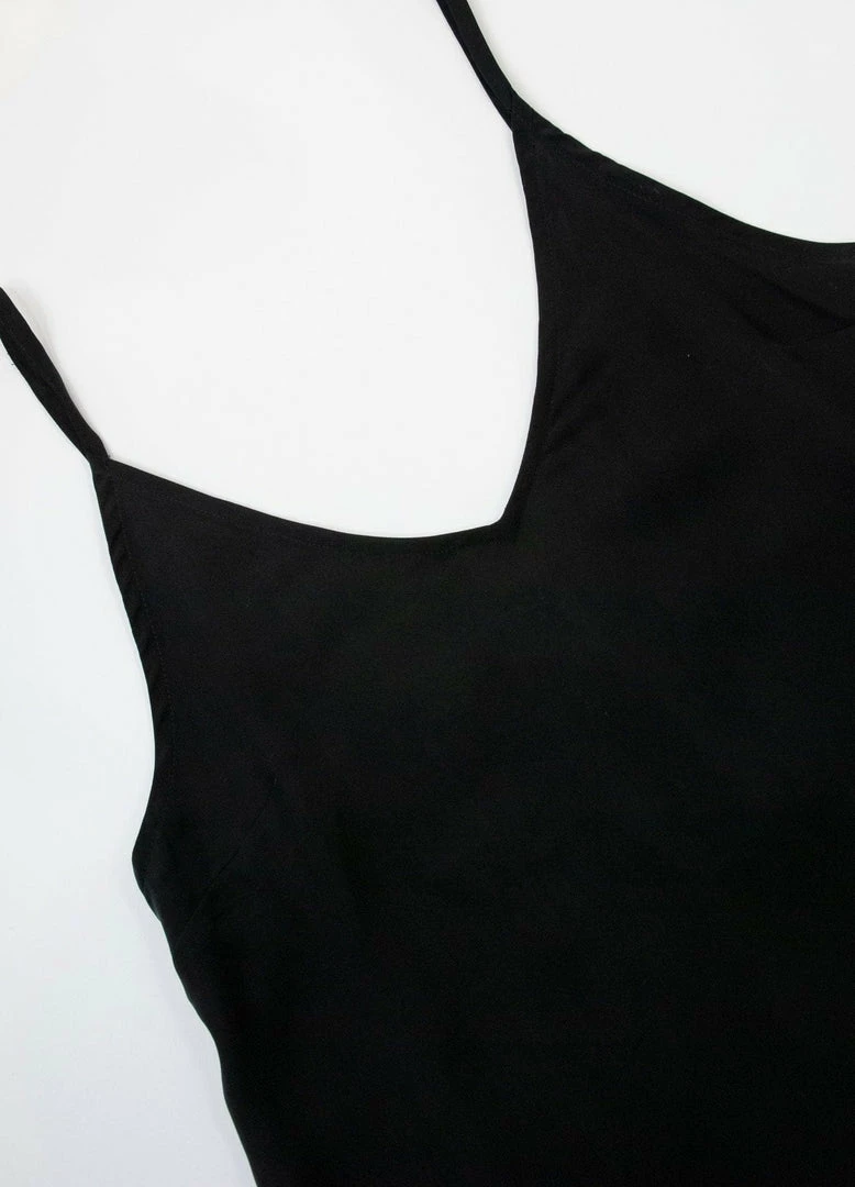 KOMODO 100 Club Cupro Vegan Silk V-neck Top | Black 6 KOMODO 100 Club Cupro Vegan Silk V-neck Top | Black