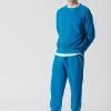 KOMODO Adam Men's Organic Cotton Tracksuit Bottoms | Teal Blue
