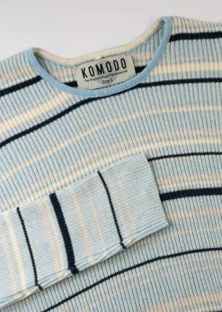 KOMODO Clothing Annabelle Organic Cotton Top | Striped Cloud