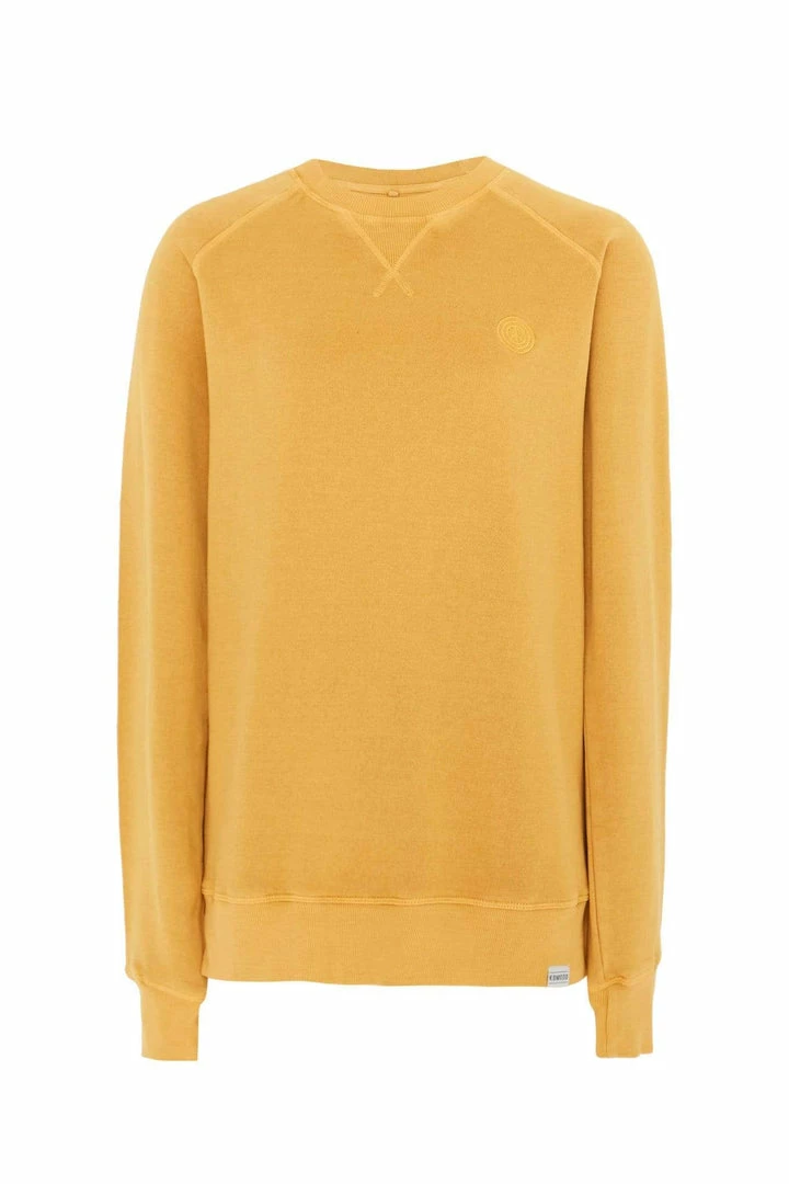 KOMODO Anton Women's Organic Cotton Melange Crewneck | Mustard Clothing 6 KOMODO Anton Women's Organic Cotton Melange Crewneck | Mustard Clothing