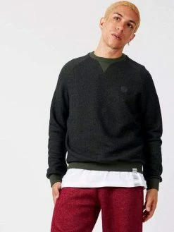 KOMODO Anton Men's Organic Cotton Melange Crewneck | Green