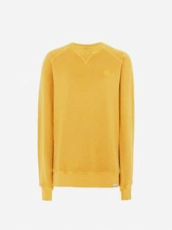 KOMODO Anton Men's Organic Cotton Melange Crewneck | Mustard Clothing
