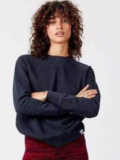 KOMODO Anton Women's Organic Cotton Melange Crewneck | Coal Clothing