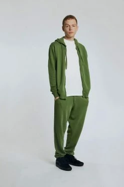 KOMODO Apollo Men's Organic Cotton Zip Hoodie | Olive