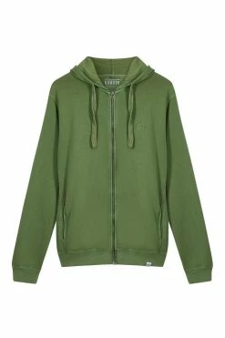 KOMODO Apollo Men's Organic Cotton Zip Hoodie | Olive