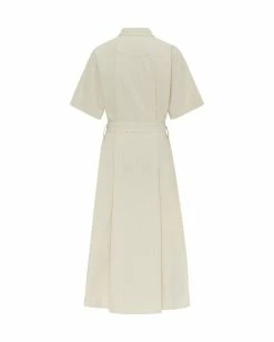 KOMODO Clothing Ash Organic Cotton Midi-length Dress | Pebble