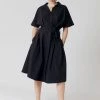 KOMODO Ashes Organic Cotton Midi-length Dress | Black